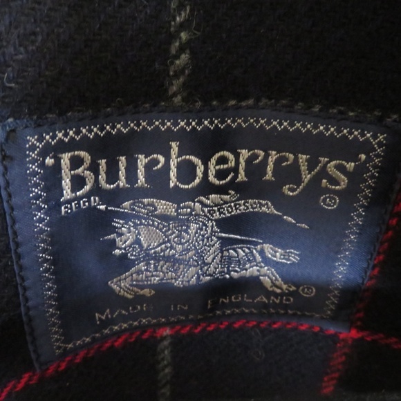 1980's Classic Burberry Wool Overcoat, Navy - Picture 2 of 10